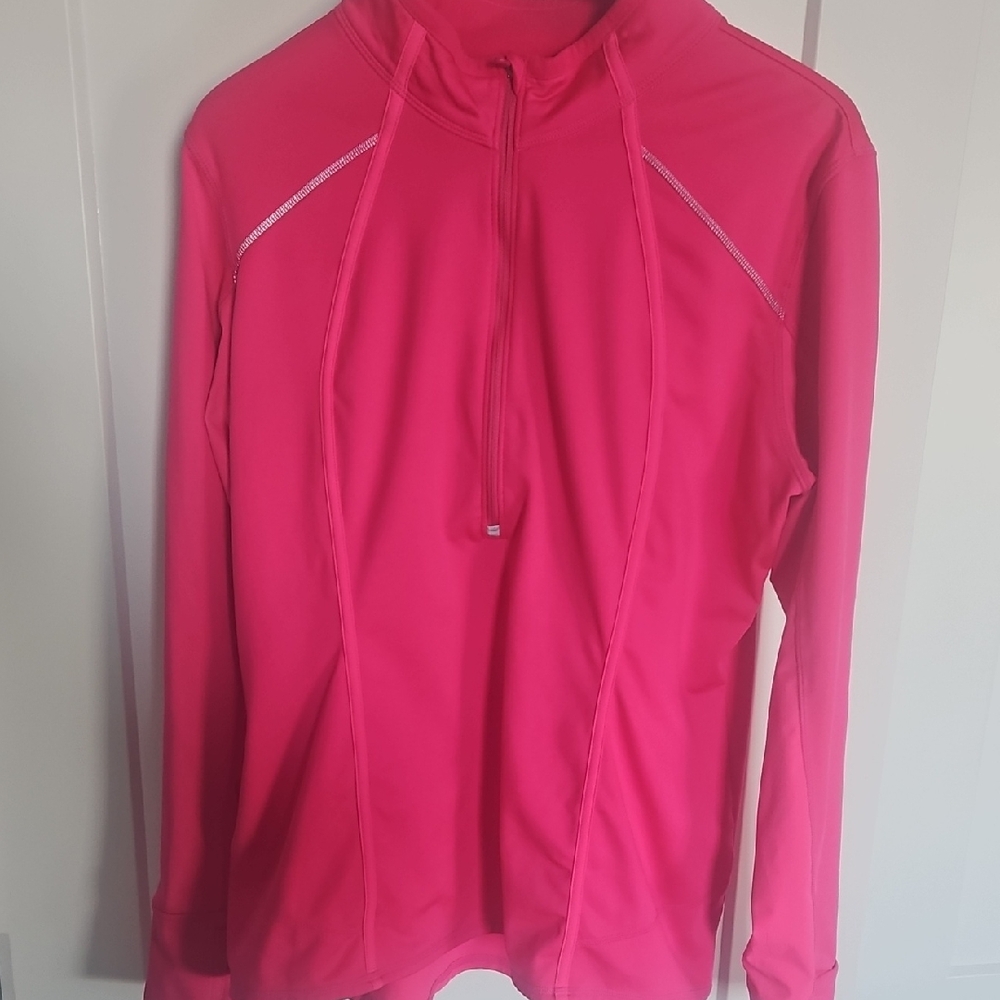 Athleta Quarterzip XLT Neon Pink